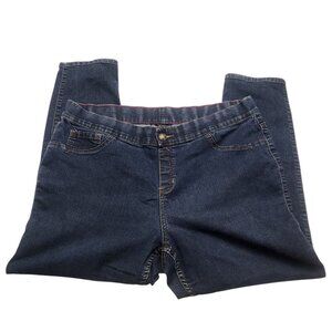 Lane Bryant Jeans Womens 22 Blue High Rise Pull On Denim Stretch Pants